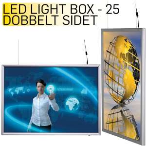 Dobb sider LED Lightbox 25mm