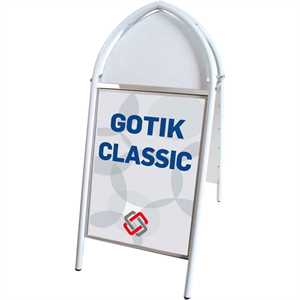 Gotik Classic gadeskilt  Hvid - Poster: 50 x 70 cm