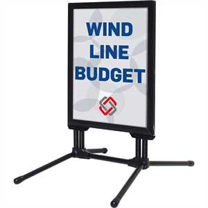 Wind-Line Budget alu gadeskilt Sort 70 X 100 cm