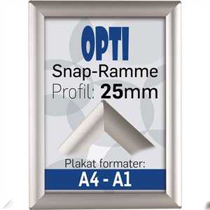 Opti Snap-frame, 25 mm  Alu  - Poster: A1 59,4 X 84,1 cm