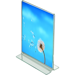 Menuholder T-form Vertikal -akryl Klar - A4 - 21x30cm