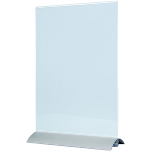 Menuholder Swing Wing - Vertikal - Sølv/transparent - 10,5 x 14,5 cm A6