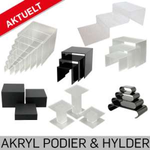 Akryl hylder & podier