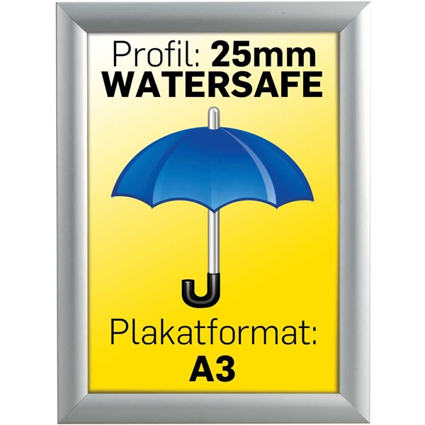 Billede af Alu Snap-Frame Watersafe, væg, 25 mm Alu - Poster: A3 - 29,7 x 42 cm