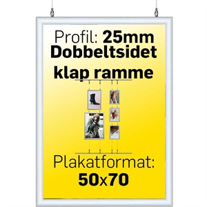 Double Side Snap-Frame Alu/Klar - 50 x 70 cm