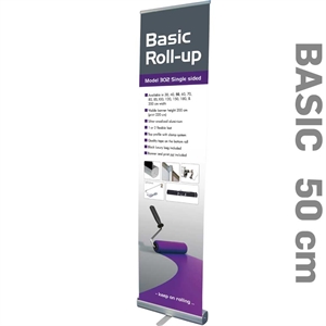 Roll-Up Basic Enkeltsidet Alu/elox. - 50 x 220 cm banner