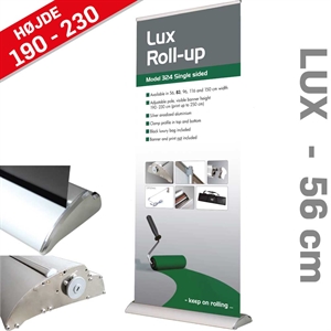 Roll-Up Lux Enkelt Alu/elox. - 56 cm x up til 237cm Banner