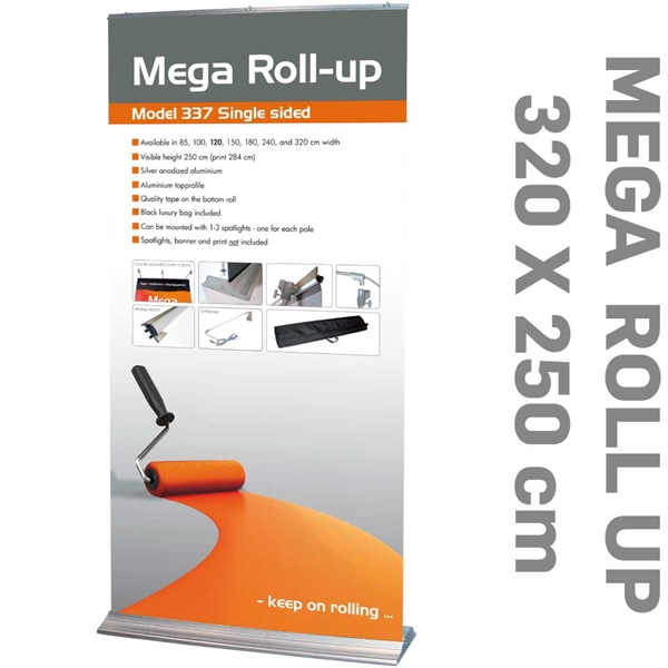 MEGA ROLL-UP Model 309 Alu  - 317 cm x 284 cm Mega Roll-Up