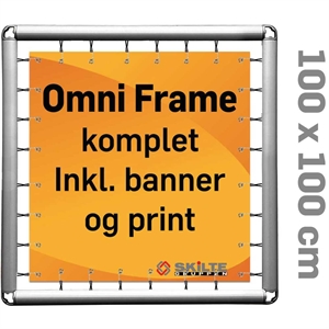 Omni Frame Banner -  Komplet MED PRINT 100 x 100 cm