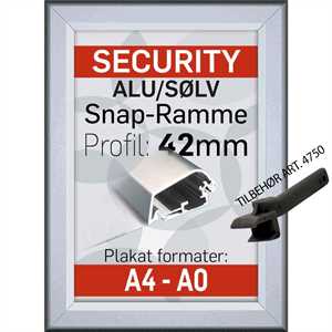 Security frame, wall, 42 mm  - Poster: A1 - 59,4 x 84,1 cm