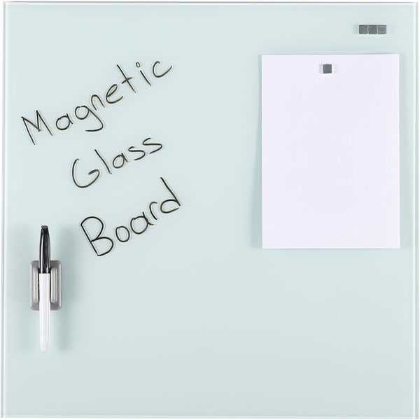 Se Magnetisk glas tavle - Hvid 45 x 45 cm hos Skilte Gruppen